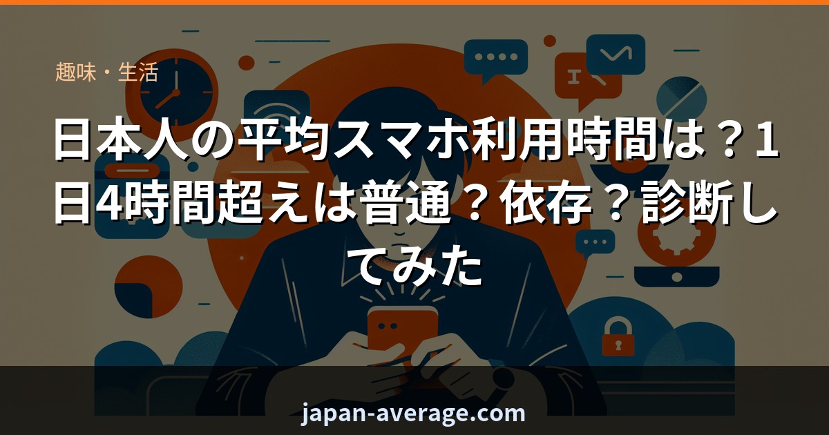 日本人の平均スマホ利用時間ランク診断