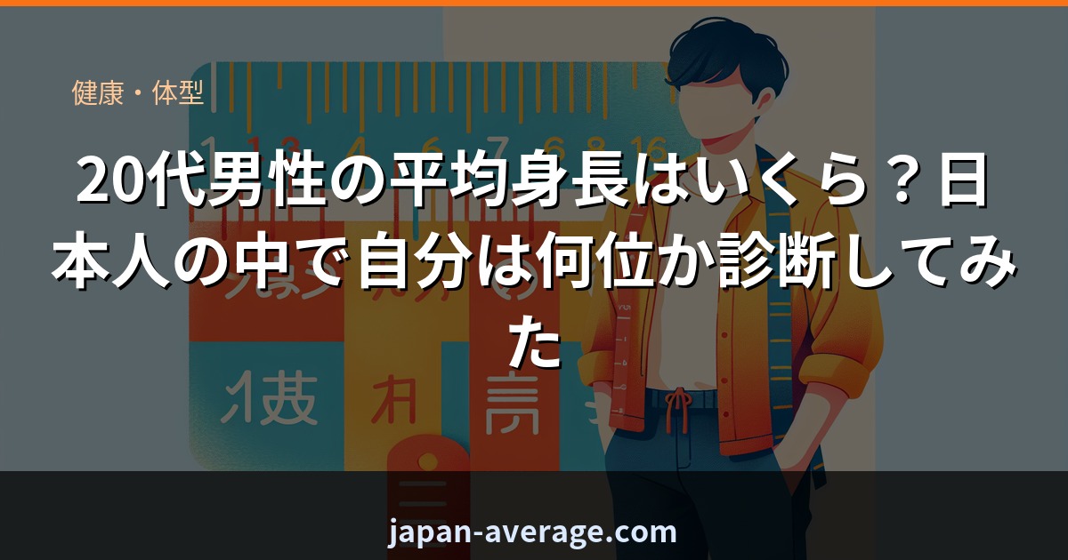 20代男性の平均身長ランク診断