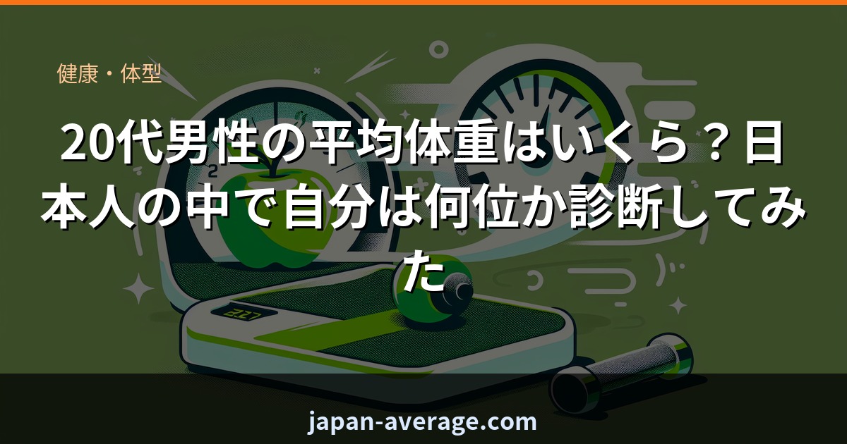 20代男性の平均体重ランク診断